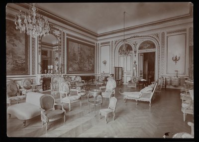 A large room in the residence of the Countess De Ganay, Paris, 1890-1910 by Byron Company